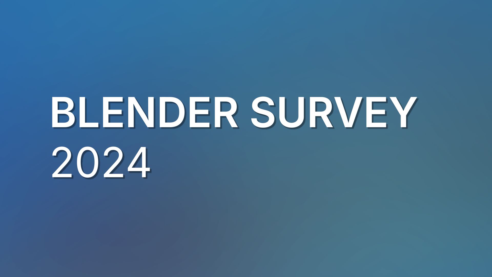 Join the official Blender Survey 2024!